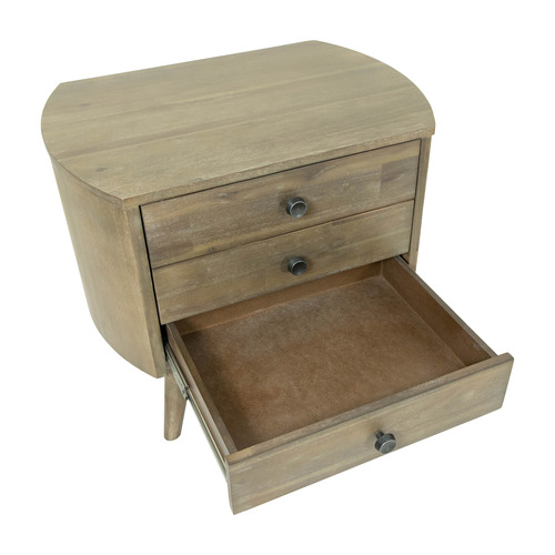 Monah 3 Drawer Bedside Table