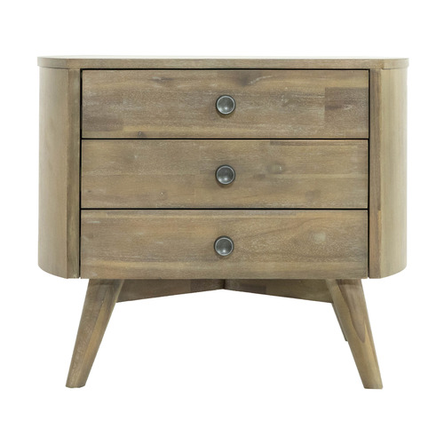 Monah 3 Drawer Bedside Table