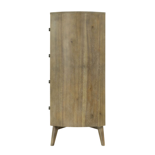 Monah 5 Drawer Acacia Wood Tallboy