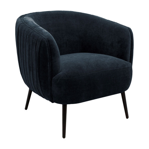 black upholstered armchair