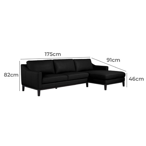 Irwin 3 Seater Cowhide Leather Sofa