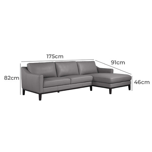 Irwin 3 Seater Cowhide Leather Sofa