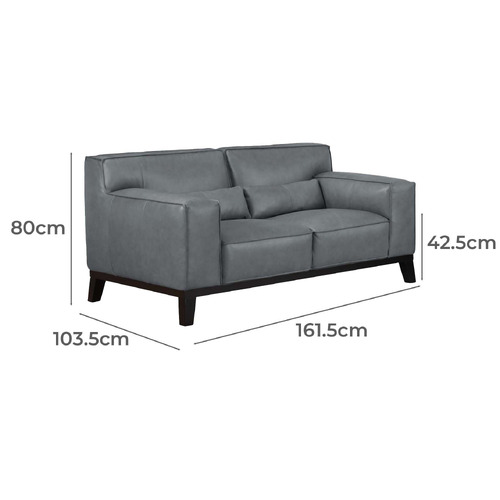 Jach 2 Seater Leather Sofa | Temple & Webster