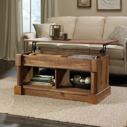 Living Palladia Lift Top Coffee Table, Glass Top Lift Up Coffee Table