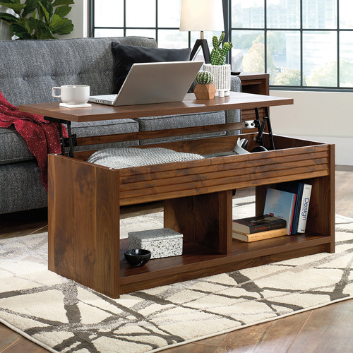South West Living Natural Antoinette, Coffee Table Lift Up Desktop