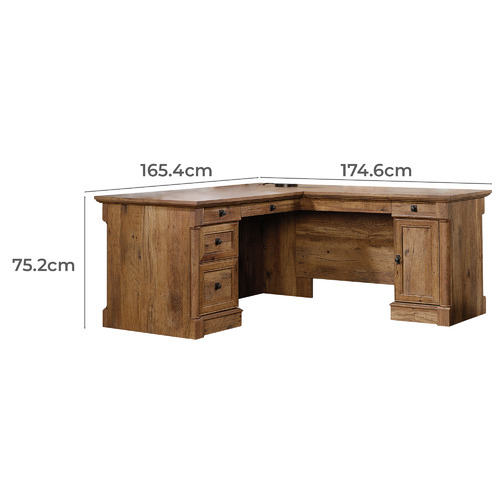 Vintage Oak Palladia L Desk