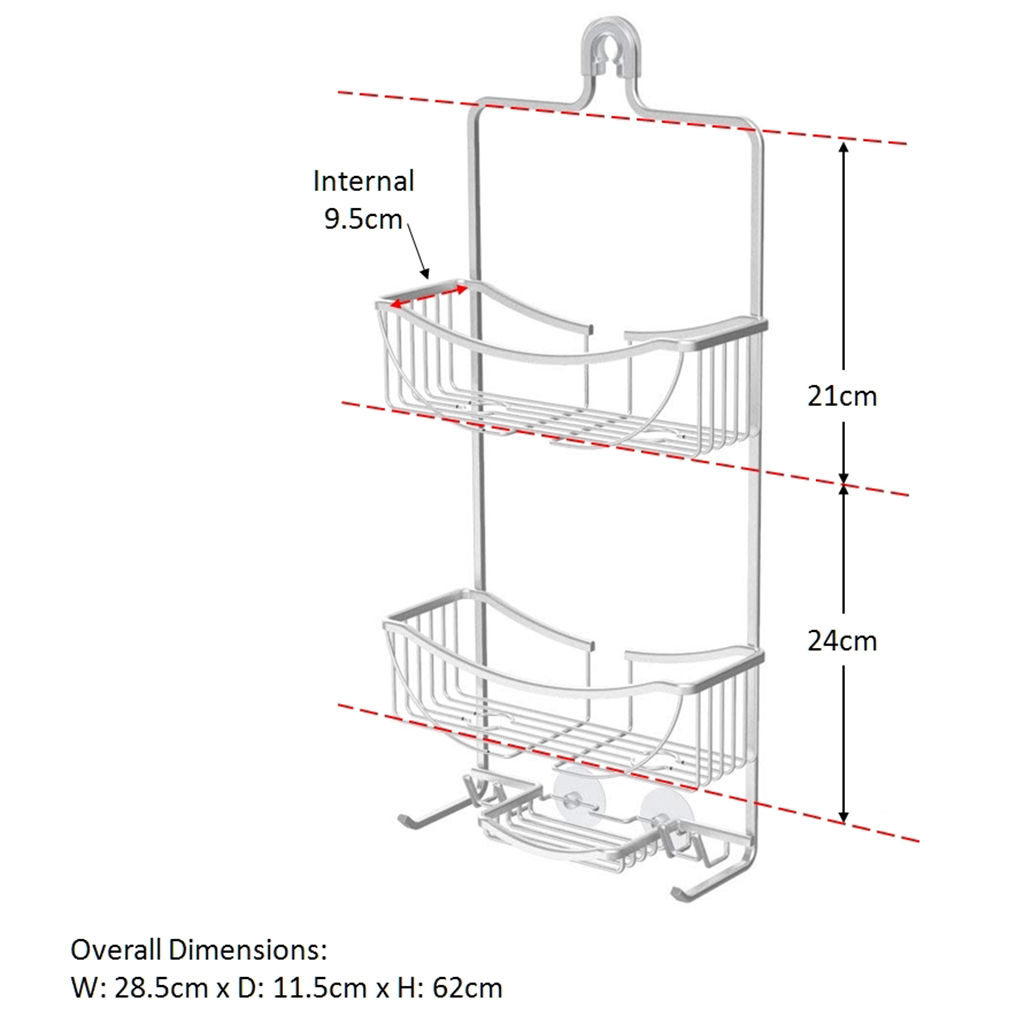 3 Tier Venus Metal Shower Caddy