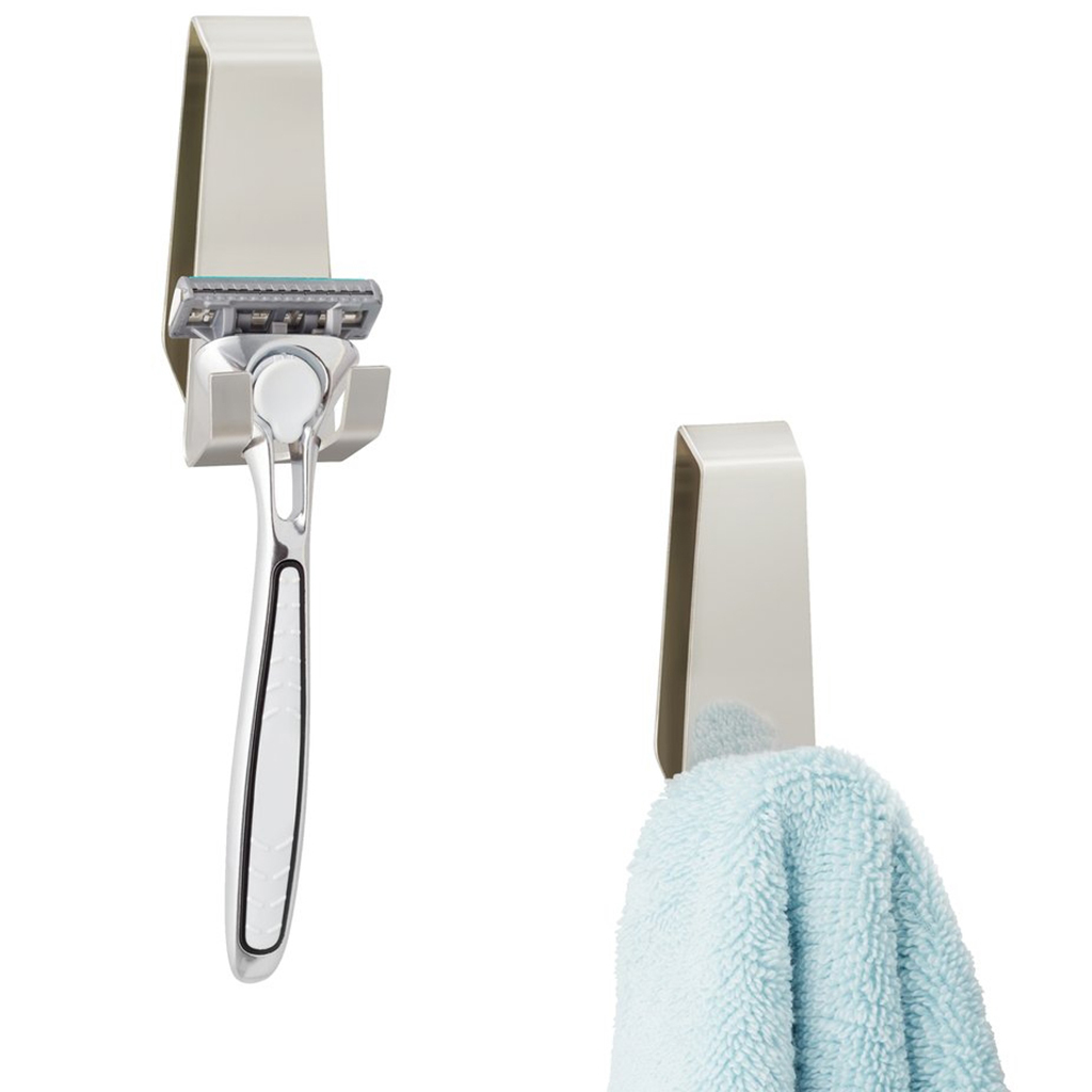 2 Piece Facet Stainless Steel Hook Set