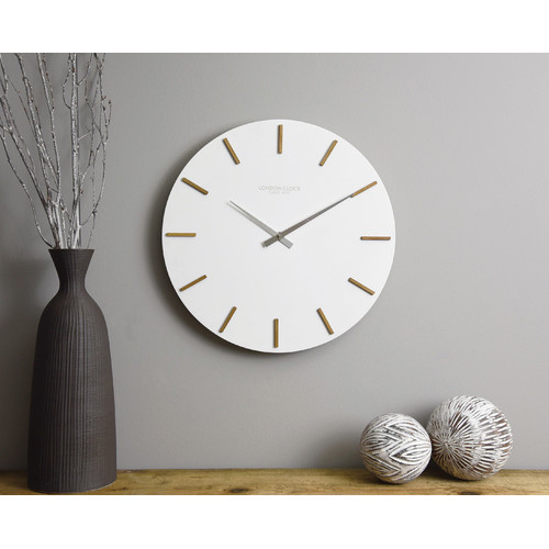 London Clock Company Hvit Wall Clock & Reviews Temple & ster