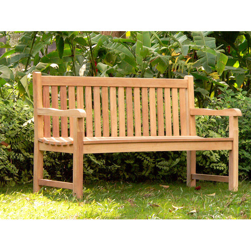 Teak Wood Park Bench | Temple & Webster