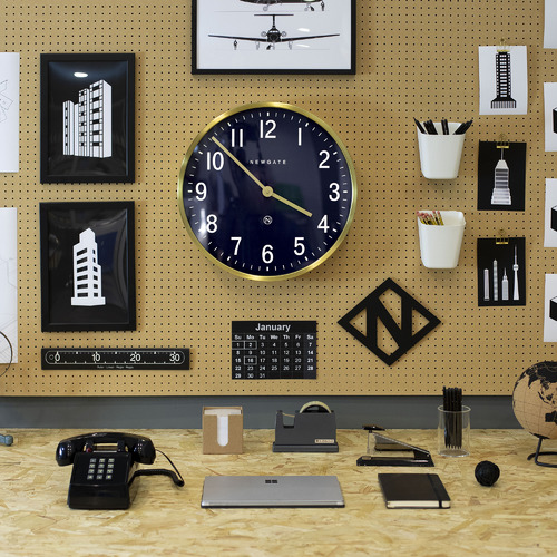 Radial Brass Mr Edwards Wall Clock