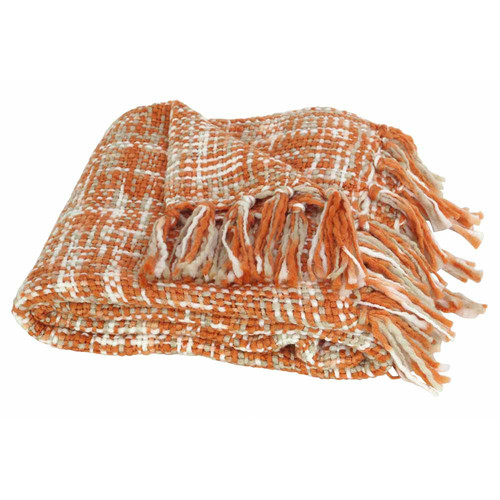 Barnsley Burnt Orange Throw | Temple & Webster