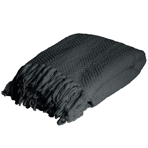J.Elliot Charcoal Louie Knitted Throw & Reviews | Temple & Webster