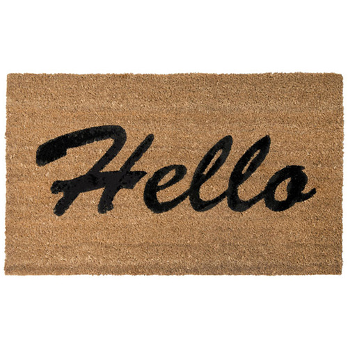 J.Elliot Hello Printed Coir Doormat | Temple & Webster