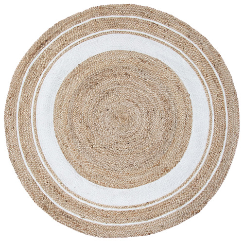 J.Elliot White Harrison Cotton & Jute Round Rug Temple & ster