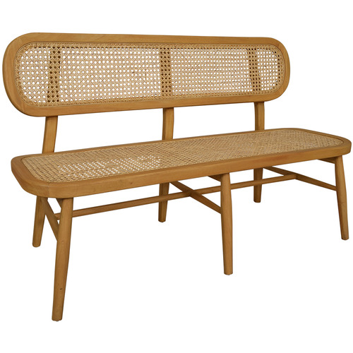 Seabrook Rattan Bench Temple Webster, Outdoor Rattan Bench With Back