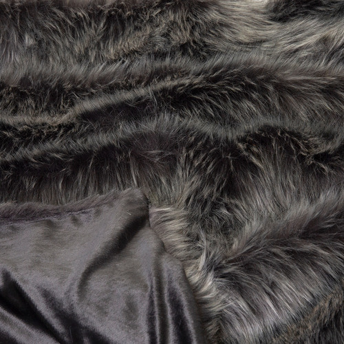 Grey Wolf Faux Fur Throw | Temple & Webster