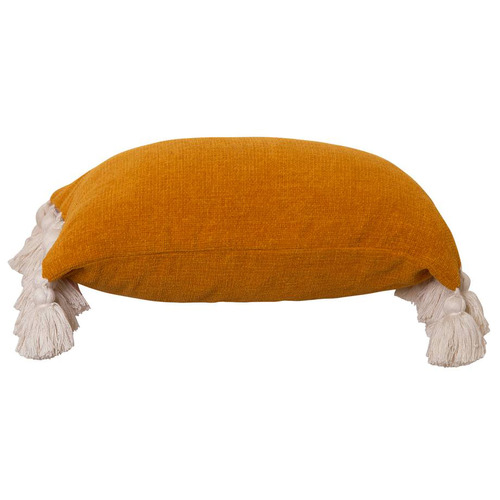 Mustard Janet Tasselled Cotton-Blend Cushions