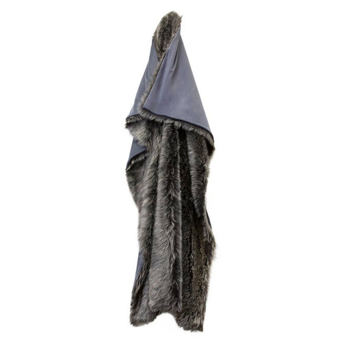 J.Elliot Grey Wolf Faux Fur Throw | Temple & Webster