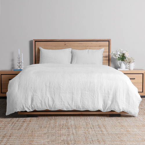 White Linen Duvet Cover Set