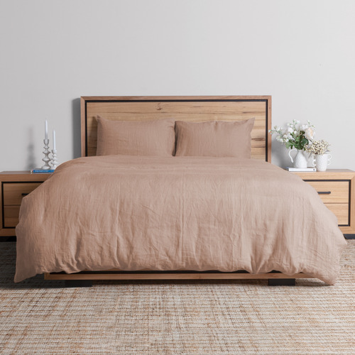 Blush Linen Duvet Cover Set