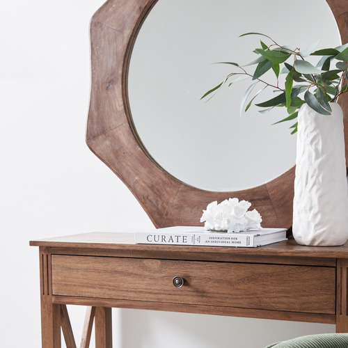 Nicole Octagon Mango Wood Mirror