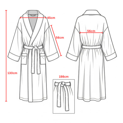 Fallygo One Size Bath Robe