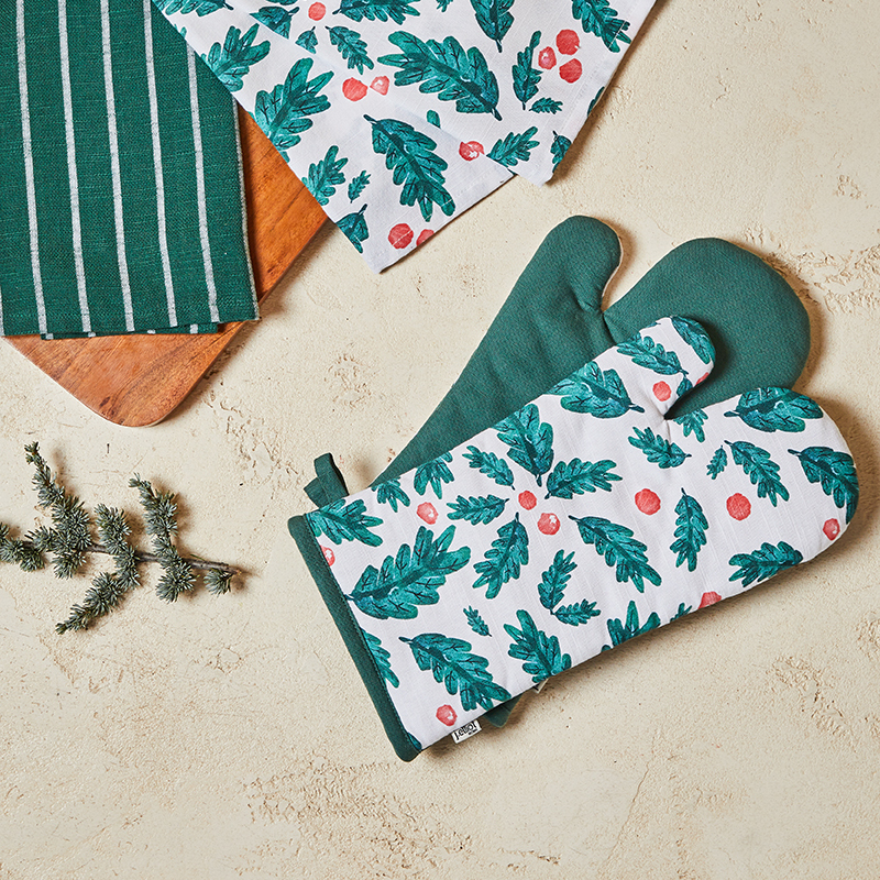 2 Piece Eldan Cotton Oven Mitt Set