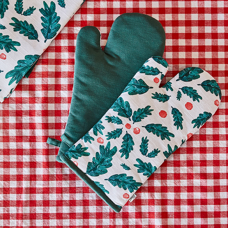 2 Piece Eldan Cotton Oven Mitt Set