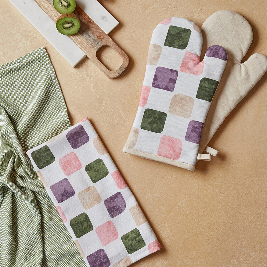 2 Piece Celyn Cotton Oven Mitt Set