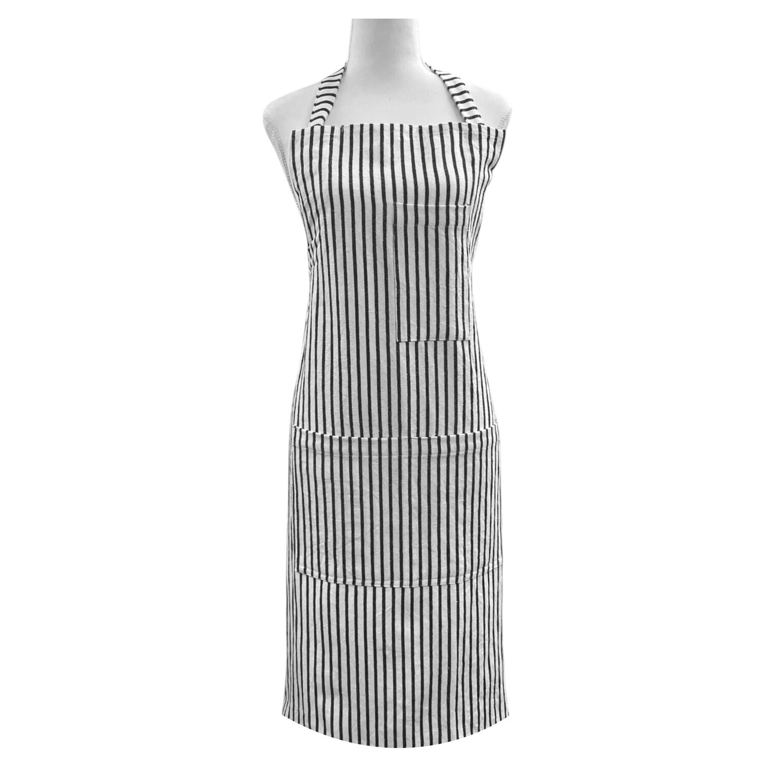Eira Striped Cotton-Blend Apron
