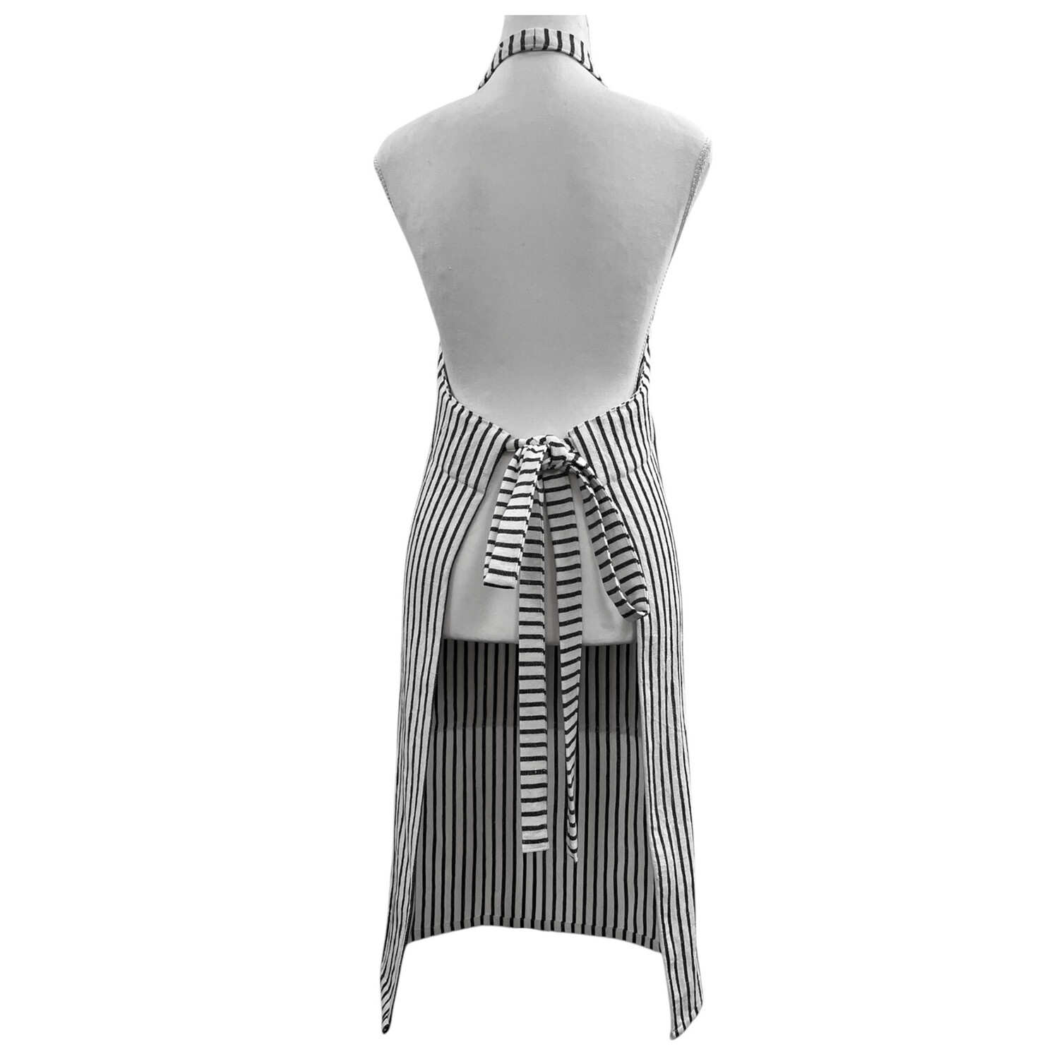 Eira Striped Cotton-Blend Apron
