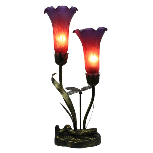 Two Branch Upward Lily Lamp
