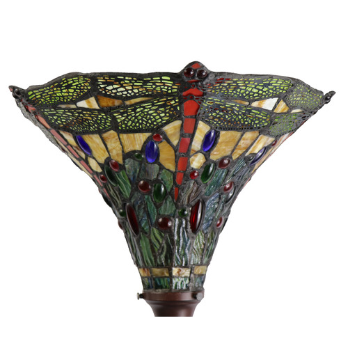 Tiffany Pieces Stained Glass Dragonfly Floor Lamp & Reviews Temple