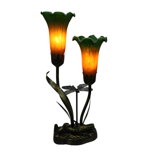 TiffanyPieces Two Branch Upward Lily Lamp | Temple & Webster