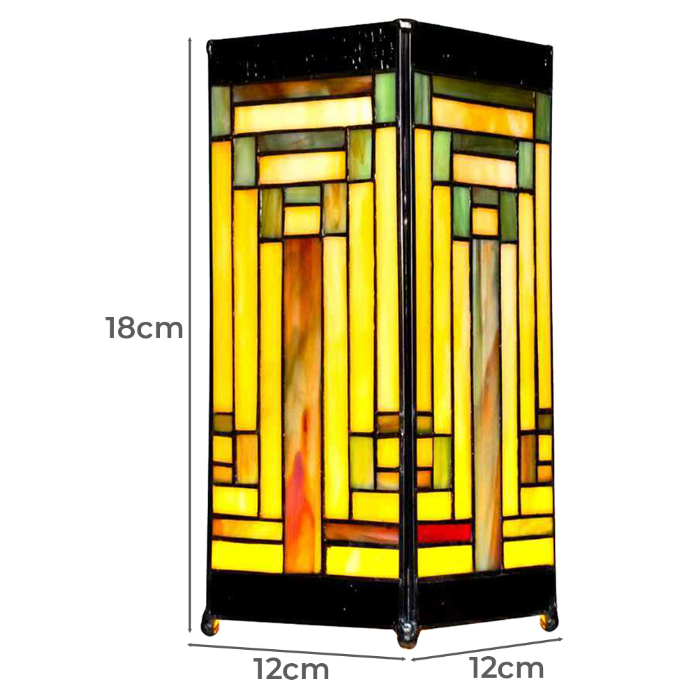 Kacper Multi-Coloured Cast Iron Tiffany Table Lamp