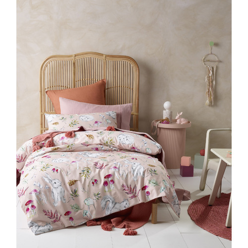 Pink Story Time Cotton Quilt Cover Set