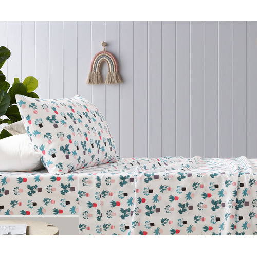 Plant Printed Microfibre Sheet Set
