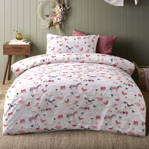 Farmyard Friends Cotton Quilt Cover Set