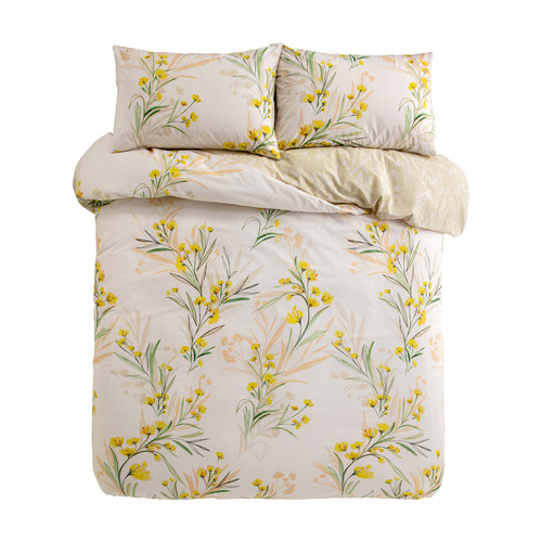Kas Goldie Cotton Percale Quilt Cover Set Temple & ster