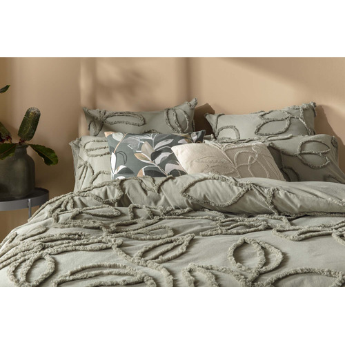 Kas Olive Sorrel Cotton Quilt Cover Set Temple & ster