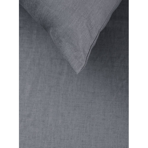 Accessorize Dark Grey Linen Blend Quilt Cover Set & Reviews Temple