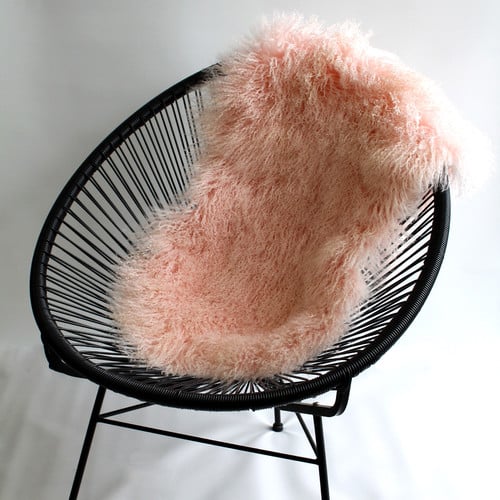 Accessorize Blush Plush Mongolian Wool Rug Temple & ster