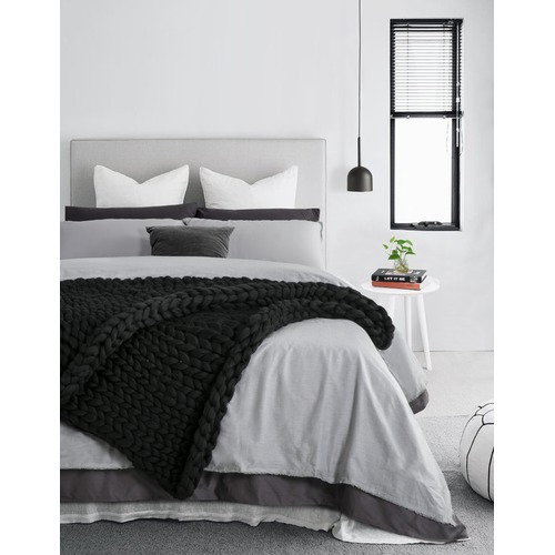 Accessorize Black Chunky Knit Throw & Reviews Temple & ster