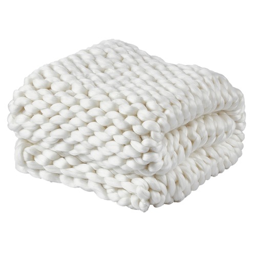 Accessorize Natural Chunky Knit Throw