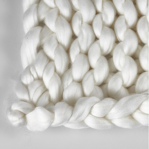 Accessorize Natural Chunky Knit Throw