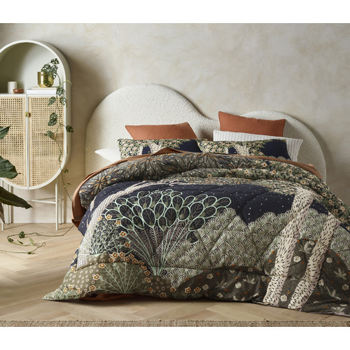 The Forest Linen Printed Cotton Comforter Set