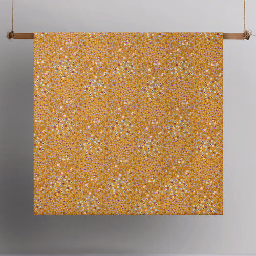 Lisa Ochre Washed Cotton Printed Quilt Cover Set
