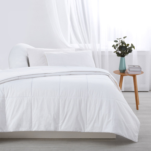 White Washable Cotton Summer Quilt