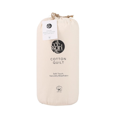 White Washable Cotton Summer Quilt